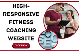 design fitness personal trainer health wellness coaching yoga studios website