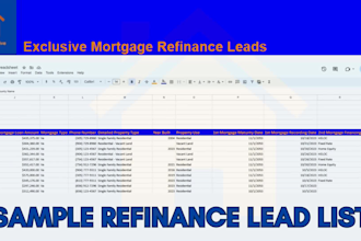 provide exclusive mortgage refinance leads