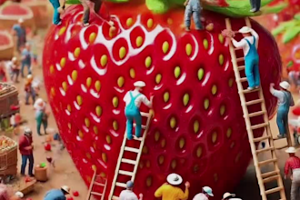 create miniature feast video, ai food video ai food photography food photography