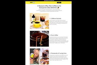 design and develop funnelish landing pages, checkout, upsell