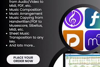 convert pdf or handwritten music to sibelius or musescore