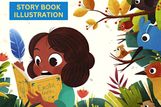 illustrate children story book illustration story book  cover