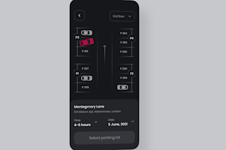 build a parking space app, parking lot calculator, smart parking app