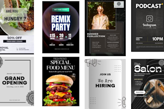 design creative professional business flyers or brochures