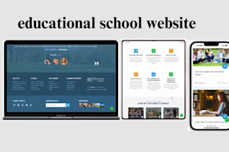 build educational school website college and university website on wordpress