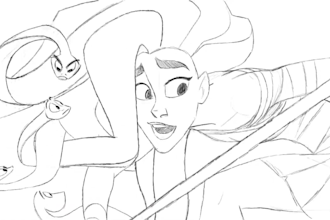 draw continuous line art animations video traditional frame by frame
