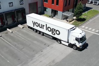 create logistics warehouse truck and delivery promo video