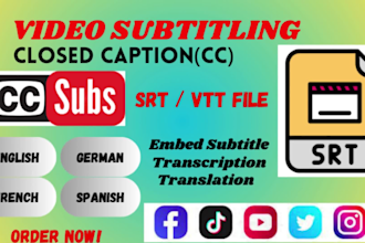 add professional synced subtitles or captions to your video