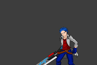 create your character battle sprite and animate rpg maker mv