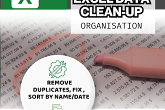 clean, sort, and remove duplicates from your excel data