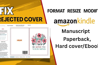 fix amazon upload errors in manuscript paperback, hardcover, ebook, book cover