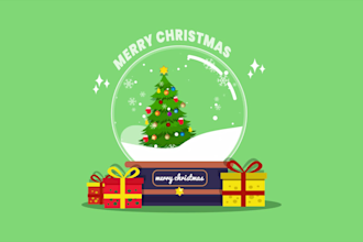 create a christmas card video animation
