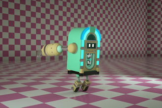 do 3d modeling robot in cartoon style for you