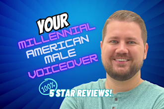 do a youthful millennial american male voice over, youtube voice actor