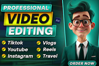 edit your vlogs, reels, podcast, travel and all type of video editing in 24 hrs