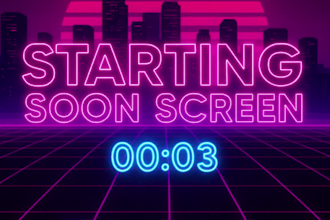 create an unique, animated and stylish starting soon screen for twitch streamers