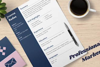 write a professional and modern CV or resume that gets results