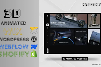 design interactive wix website, 3d wix website, animated wix website design