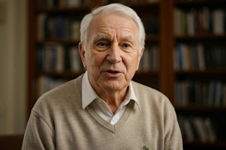 be senior male green screen actor spokesperson video