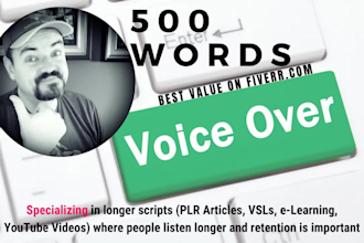record an american english male voice over