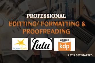 edit proofread format children book, ebook for amazon KDP ingramspark lulu