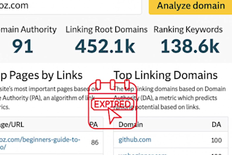 do expired domain research with high authority and low spam