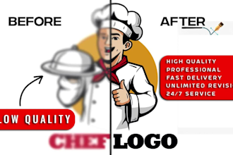 do vector tracing redraw image logo line sketch into vector