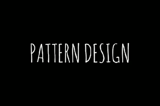 create hand drawn silhouettes and monogram pattern designs