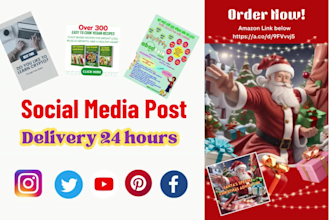 design attractive social media posts,advertising book cover