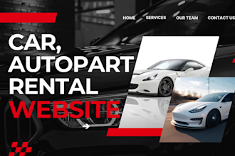 build professional car rental booking, car detailing website car sales marketing