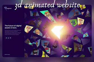3d animated website, webflow landing page, 3d animated background for website