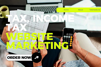 build tax landing page tax notary website tax finance insurance tax sales funnel