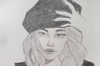 create a realistic pencil sketch portrait based on a photo