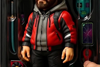 create an image of a custom action figure