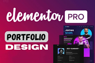 design a professional wordpress portfolio website as an elementor expert