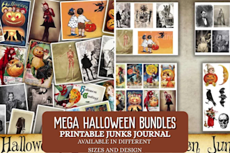 create halloween themed apparel bundles, printable retro svg stickers for etsy