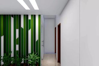 do office workspace interior design 3d animation, rendering