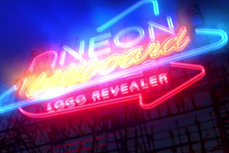 create an amazing neon billboard animation for your logo