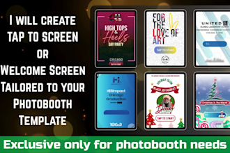 design photobooth start screen animation