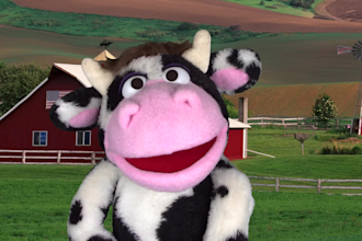 have moorice the cow create a custom puppet video