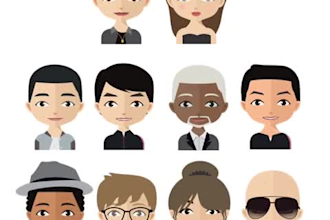draw a cute cartoon avatar for profile picture