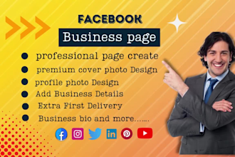 do facebook business page creation, and set up