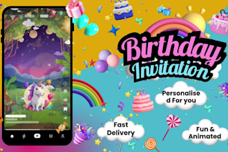 design custom kids video and printable birthday invitations
