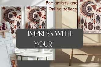 create your shop wall mockup for you showcase art in style