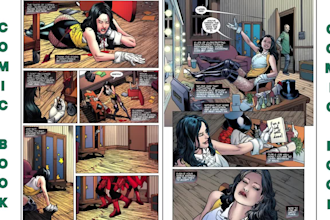 comic book illustration, nsfw comic, comic book comic strip as your comic artist