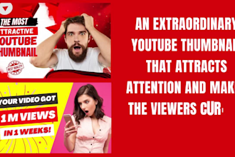 design amazing view boosting youtube thumbnail for you