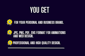 design logo for your personal brand, startups, to stand out