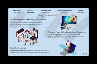 create logistic website, and trucking website with tracking