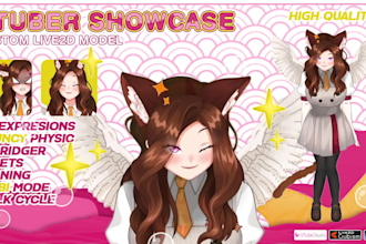 design anime vtuber avatar or animated live2d model for streamer
