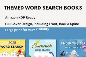 design custom word search, maze and crossword activity books